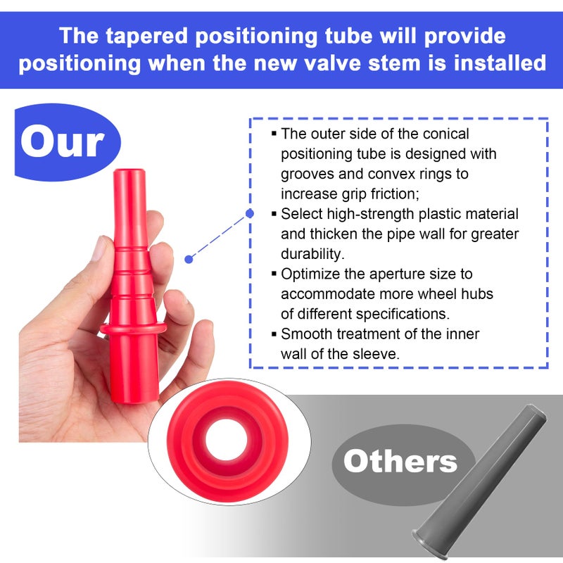 Richcat Quick Change Tire Valve Tool Kit Tire Valve Stem Core Quickly Replacement Tool Kit Perfect Tool for Replacing Leaky Valves in Cars ATVs Trucks Motorcycles  etc.with 5 TR413 Valve 4-Way Valve Tool - Image 2